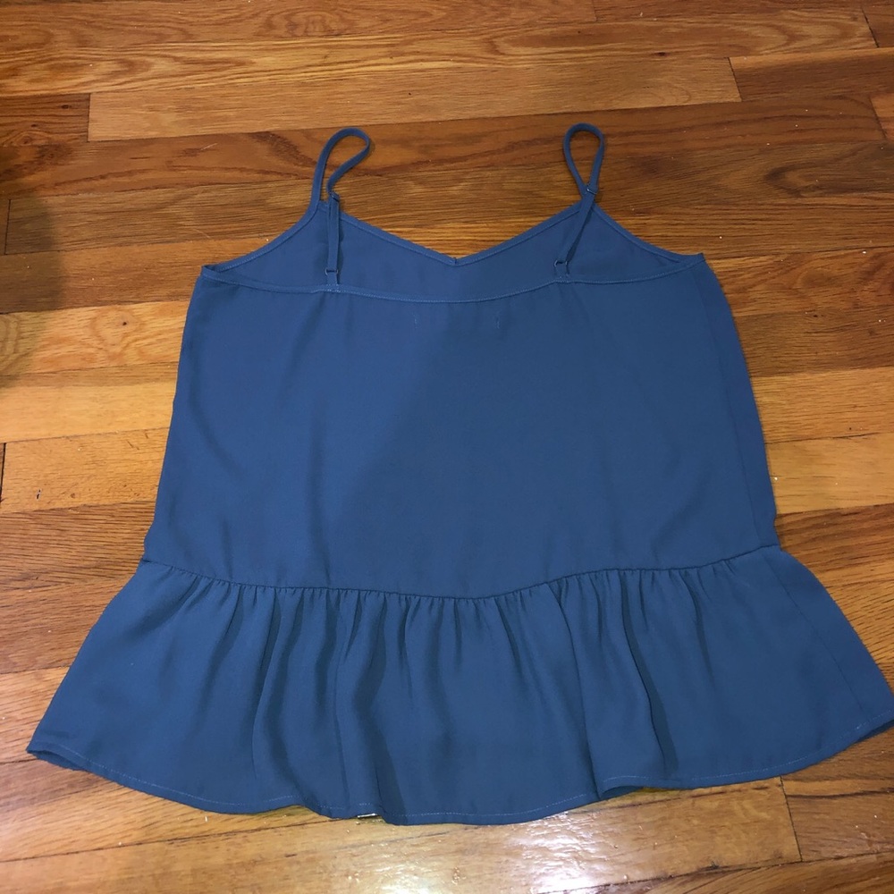 Abercrombie steel blue flowy tank top. Size XS.